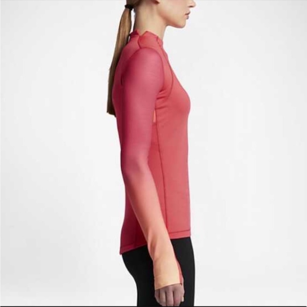 Nike Pro Hyperwarm Pullover Ember Glow/Peach Crea… - image 3